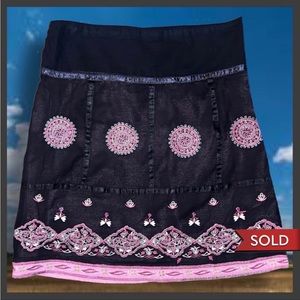 Black mini w pink & silver embroidery & pink lining, by Persaman New York (8)